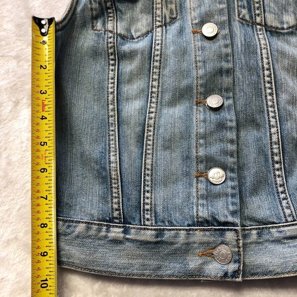 Aritzia Talula Denim Jean Vest Size X-Small - Picture 11 of 12